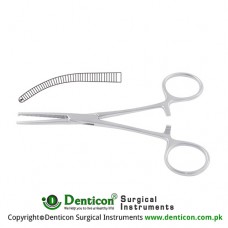Kocher-Nippon Haemostatic Forceps Curved - 1 x 2 Teeth Stainless Steel, 18 cm - 7"